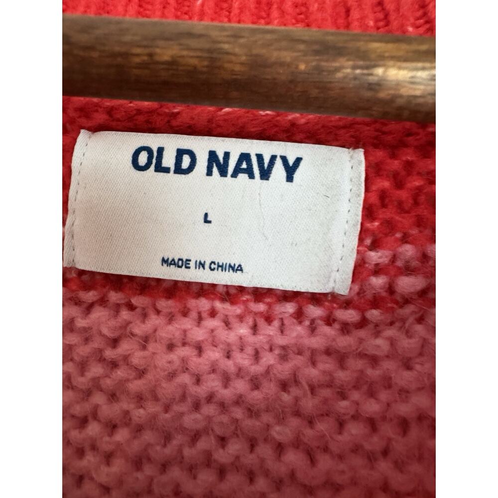 Old Navy Women’s Colorful Sweater Size L Oversized Comfy Crewneck Rainbow - Picture 8 of 12